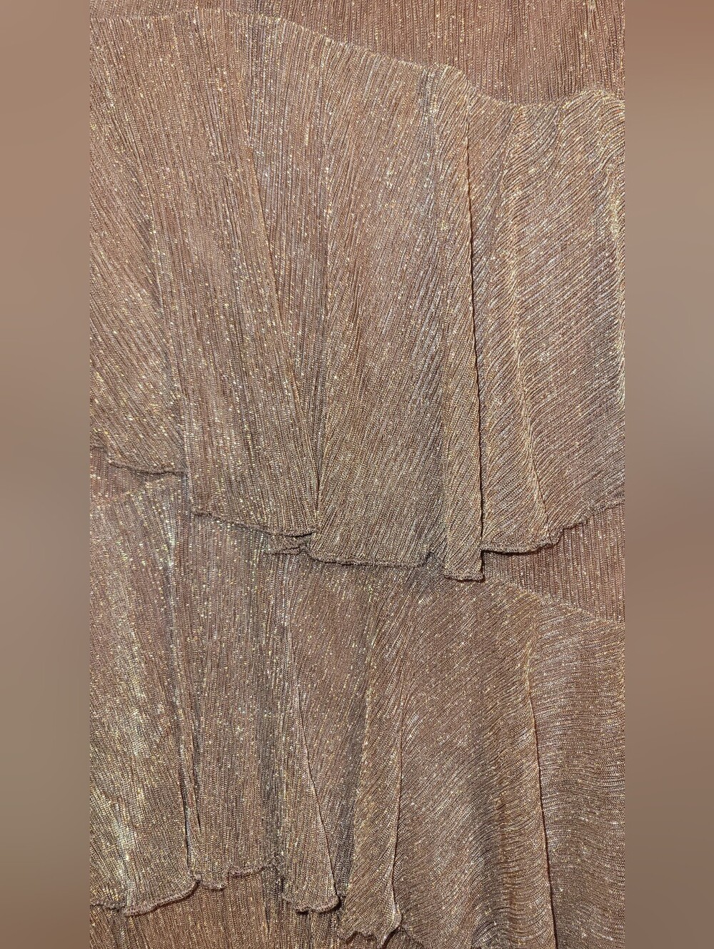 Showpo Metallic Tiered Ruffle Layered Maxi Skirt - Picture 3 of 4